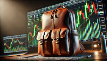Vintage leather backpack on a rustic wooden table with travel essentials.