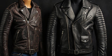Biker leather jacket for men with stylish design and fit
