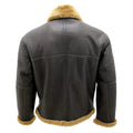 Men's Grey RAF Ginger Faux Shearling Flying Jacket-Men Shearling Jacket-Premium Leather Store