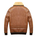 Men's Aviator Camel A2 Faux Shearling Bomber Leather Jacket-Men Shearling Jacket-Premium Leather Store