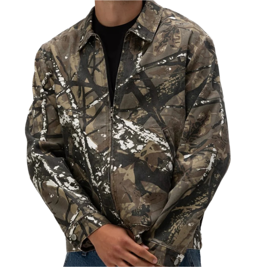 Mens Canvas Workwear Camo Jacket