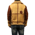 Men's B3 Retro Faux Shearling Casual Leather Bomber Jacket-Men Shearling Jacket-Premium Leather Store