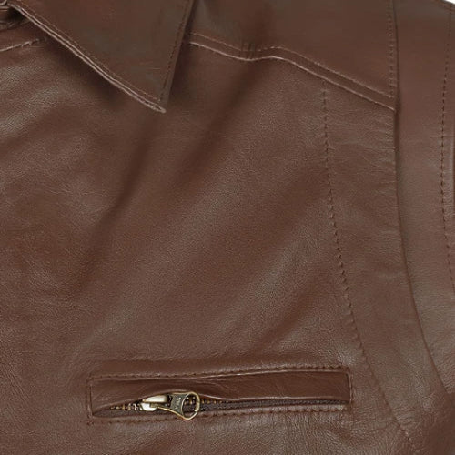 Men's Brown Vortex Bomber Leather Jacket-Men's Bomber Jacket-Premium Leather Store