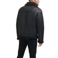 Men's Black Faux Shearling Real Leather Jacket-Men Shearling Jacket-Premium Leather Store