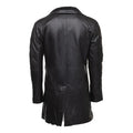 Black James' Tempest Genuine Leather Trench Coat-Men Leather Coat-Premium Leather Store