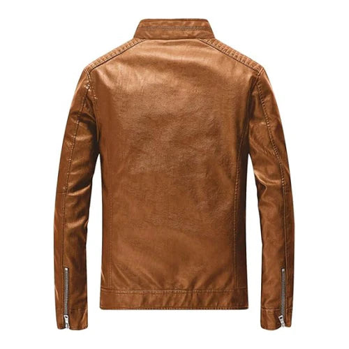 Men's Brown Vendetta Motorcycle Leather Jacket