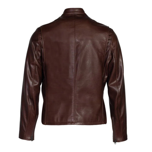 Men's Dark Brown Onyx Leather Jacket-Leather Jackets-Premium Leather Store