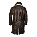 Dark Knight Rises Bane's Distressed Leather Trench Coat-Men Leather Coat-Premium Leather Store