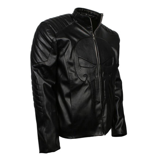 Men's Punisher Skull Leather Jacket