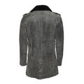 Grey Ryder Fur Collar Premium Leather Coat-Men Leather Coat-Premium Leather Store