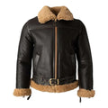 Men's B3 1940s Battle Faux Shearling Bomber Jacket-Men Shearling Jacket-Premium Leather Store