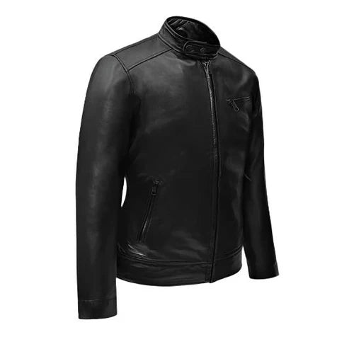 Men's Black Frostfire Leather Jacket-Leather Jackets-Premium Leather Store