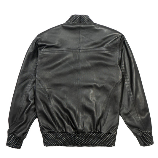 Men's Black Basic Leather jacket-Leather Jackets-Premium Leather Store