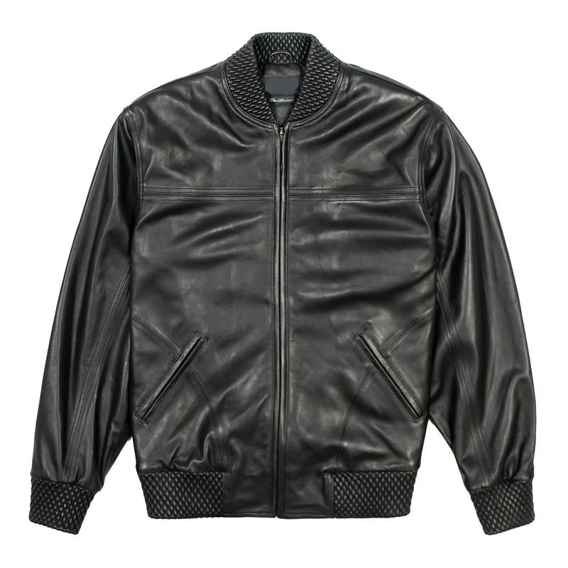 Men's Black Basic Leather jacket