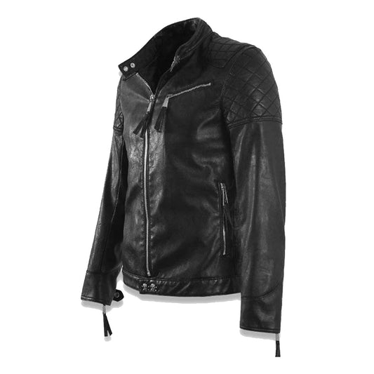 Men's Skull & Crossbones Leather Jacket-Men's Biker Jackets-Premium Leather Store