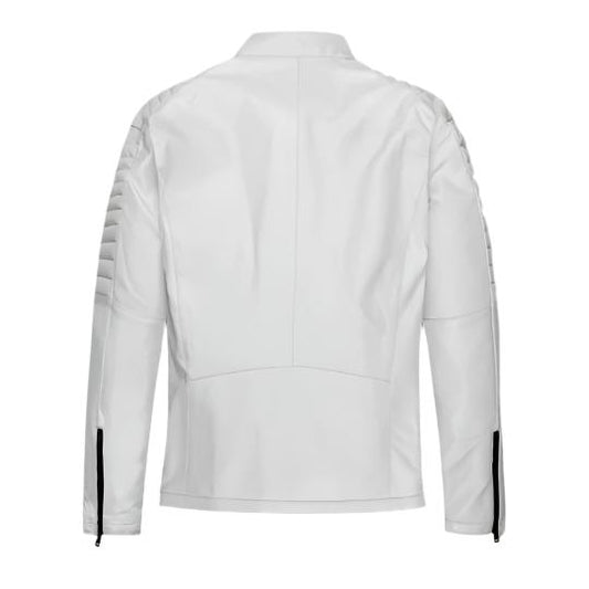 Men's White Titan Leather Jacket-Leather Jackets-Premium Leather Store