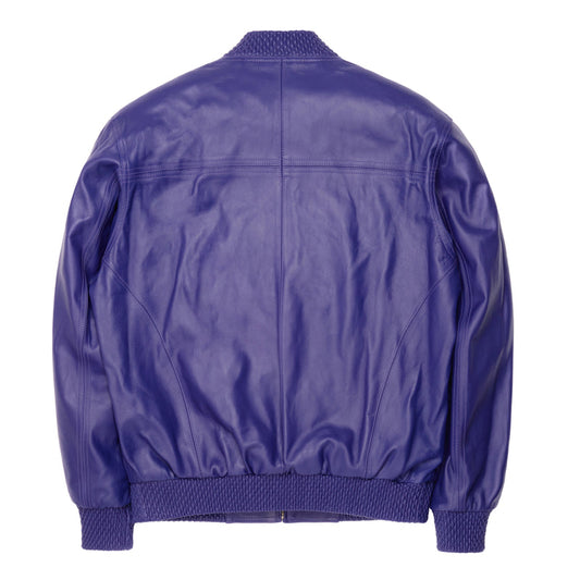 Men's Purple Basic Leather jacket-Leather Jackets-Premium Leather Store