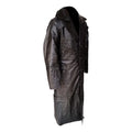 Black Real Leather Long Trench Winter Coat-Men Leather Coat-Premium Leather Store