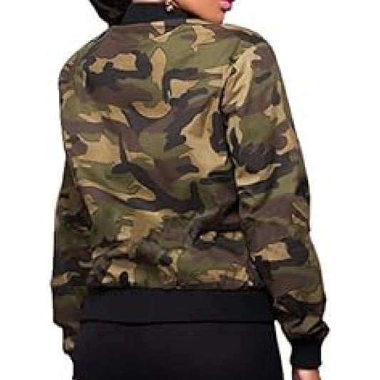 Women’s Lightweight Pockets Camouflage Jacket