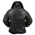 Men's Airforce Flight Faux Shearling Real Leather Jacket-Men Shearling Jacket-Premium Leather Store