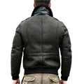 Men's B3 RAF Faux Shearling Aviator Bomber Leather Jacket-Men Shearling Jacket-Premium Leather Store