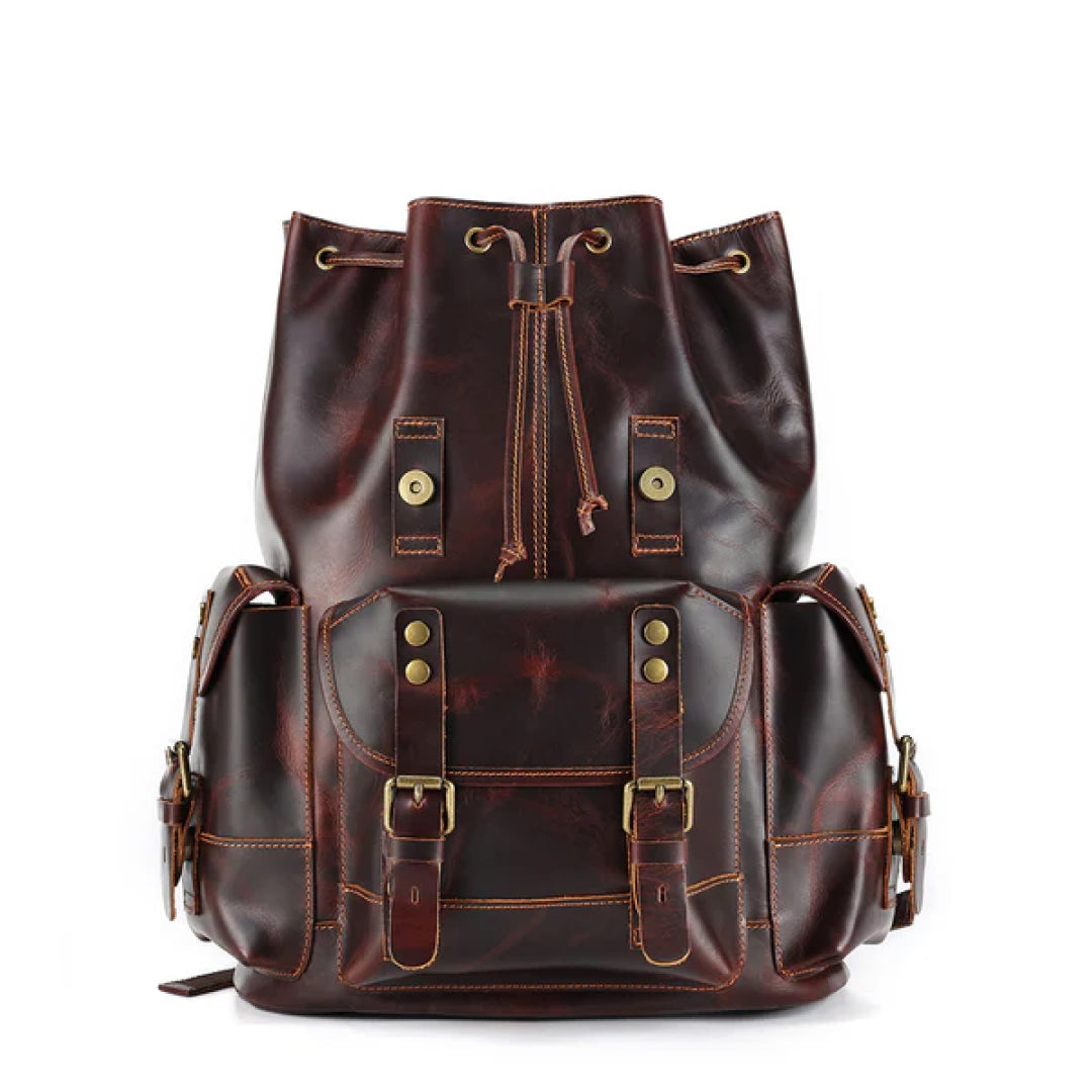 The Wax Leather Backpack-Leather backpacks-Premium Leather Store