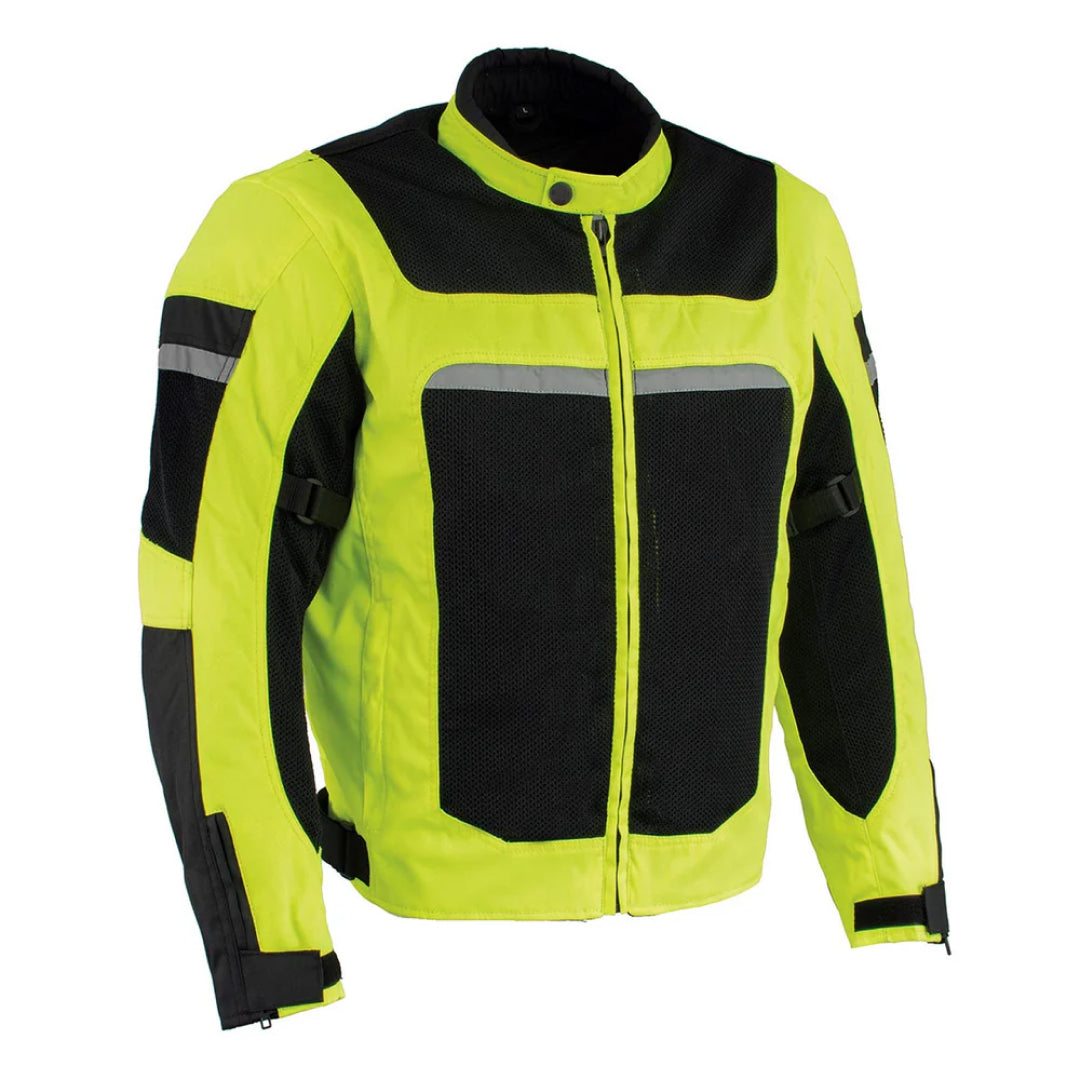 Men's Green Armored Mesh Milwaukee Racer Jacket