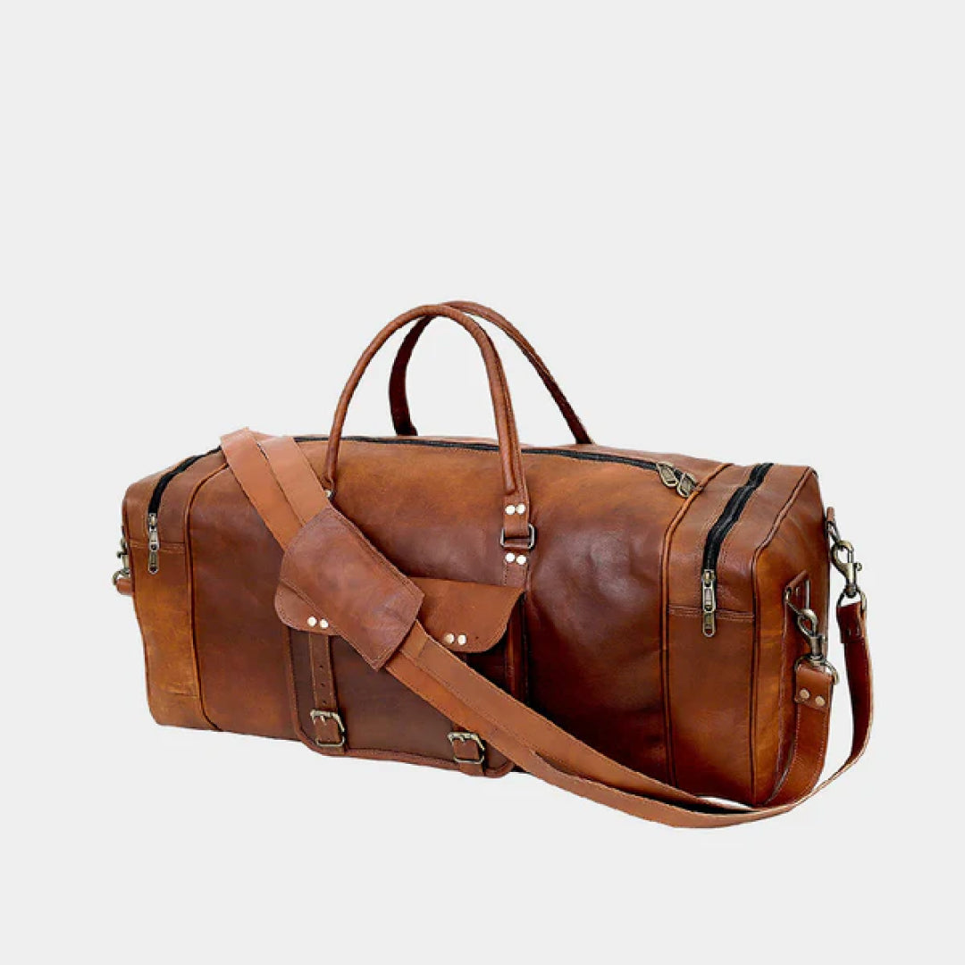 Weekender Luggage Leather Duffle Bag