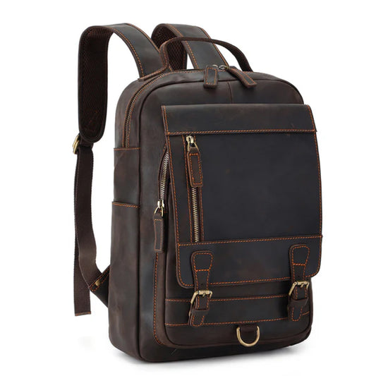 The Flappack Leather Backpack-Leather backpacks-Premium Leather Store