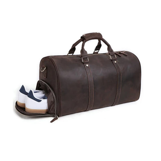 The Large Holdall Leather Duffle Bag