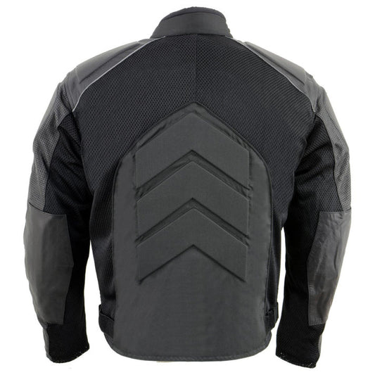 Men's CE Armored Motorcycle Textile and Leather Combo Jacket-Armor Jacket-Premium Leather Store