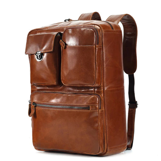 The Convertible Leather Backpack-Leather backpacks-Premium Leather Store