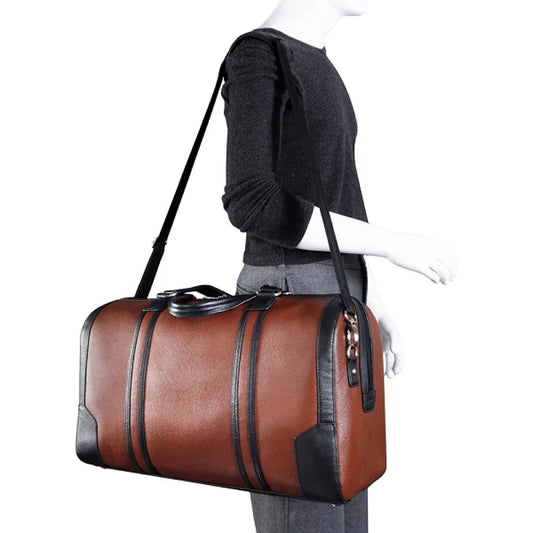 The Two Tone Leather Duffle Bag