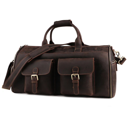 The Smart Leather Duffle Bag-Leather Duffle bags-Premium Leather Store