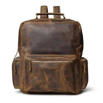 Barclay Buffalo Leather Backpack-Leather backpacks-Premium Leather Store