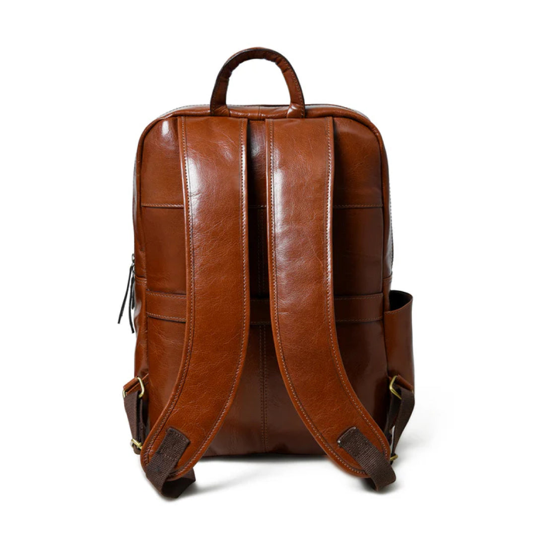 Tan Luxury Italian Leather Backpack-Leather backpacks-Premium Leather Store