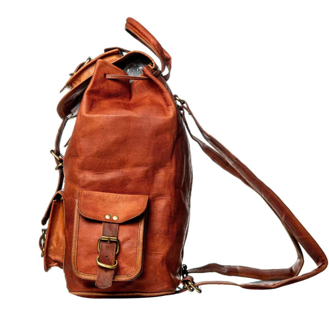 The Alvarado Tanned Leather Backpack-Leather backpacks-Premium Leather Store