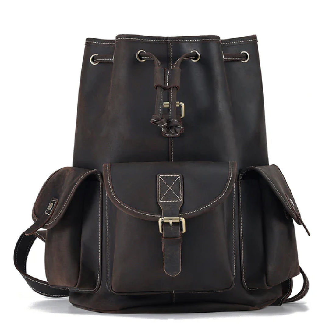 The Vacationer Leather Backpack-Leather backpacks-Premium Leather Store