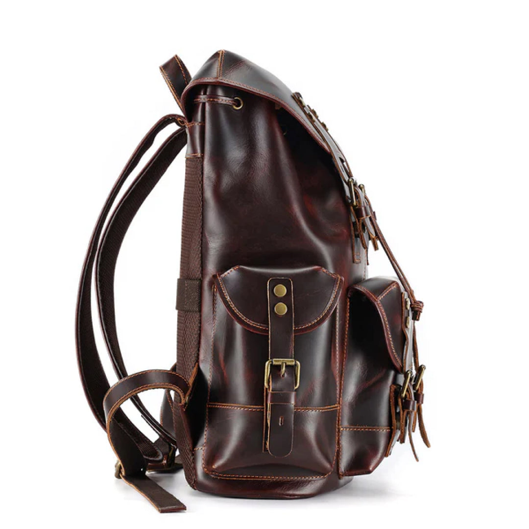 The Wax Leather Backpack-Leather backpacks-Premium Leather Store