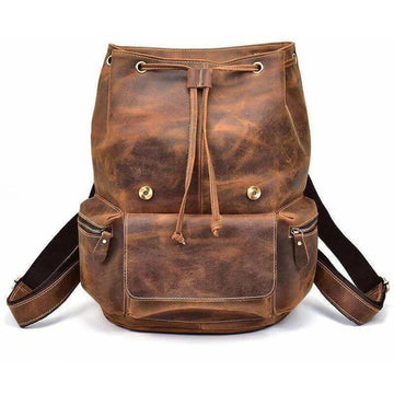 The Armstrong Buffalo Leather Backpack-Leather backpacks-Premium Leather Store