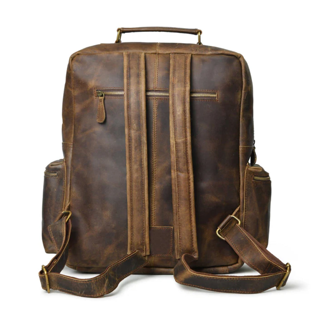 Barclay Buffalo Leather Backpack-Leather backpacks-Premium Leather Store