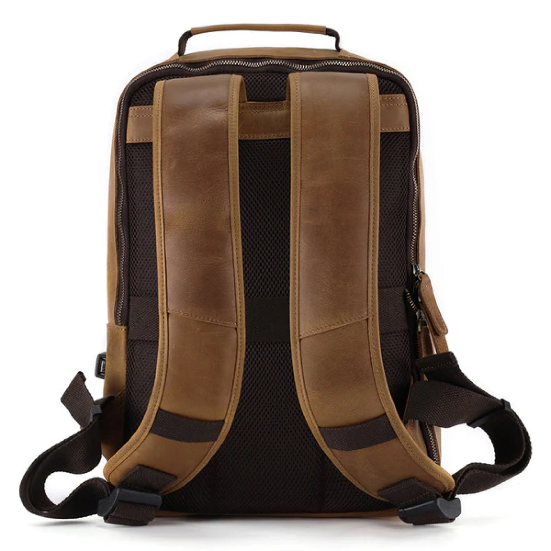 The Square Leather Backpack-Leather backpacks-Premium Leather Store