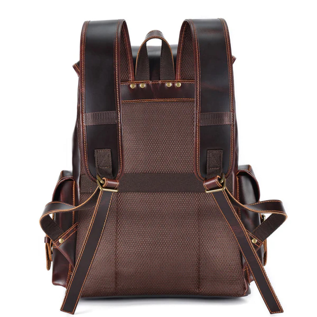 The Wax Leather Backpack-Leather backpacks-Premium Leather Store