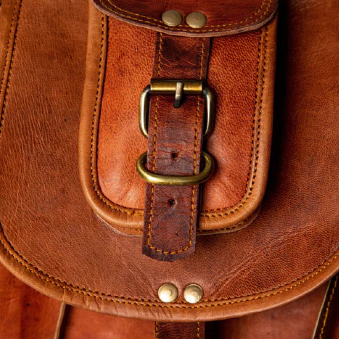 The Alvarado Tanned Leather Backpack-Leather backpacks-Premium Leather Store