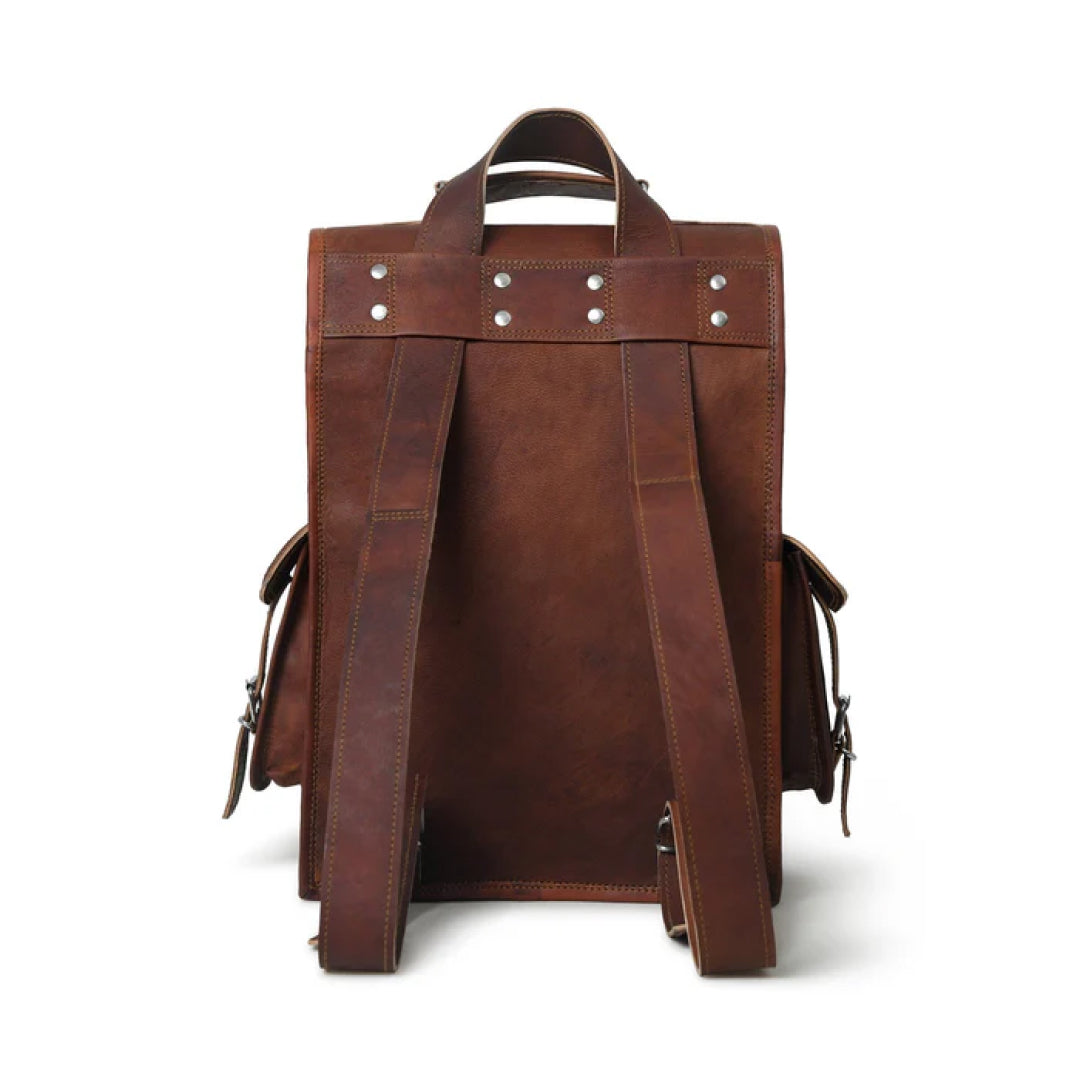 Pre-Historic Convertible Leather Backpack-Leather backpacks-Premium Leather Store