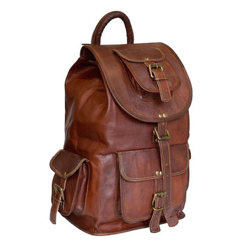 The Rucksack Leather Backpack-Leather backpacks-Premium Leather Store