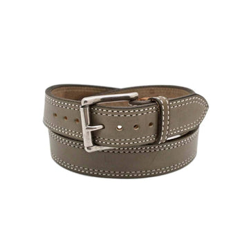 Men's Silver Cloud Leather Belt