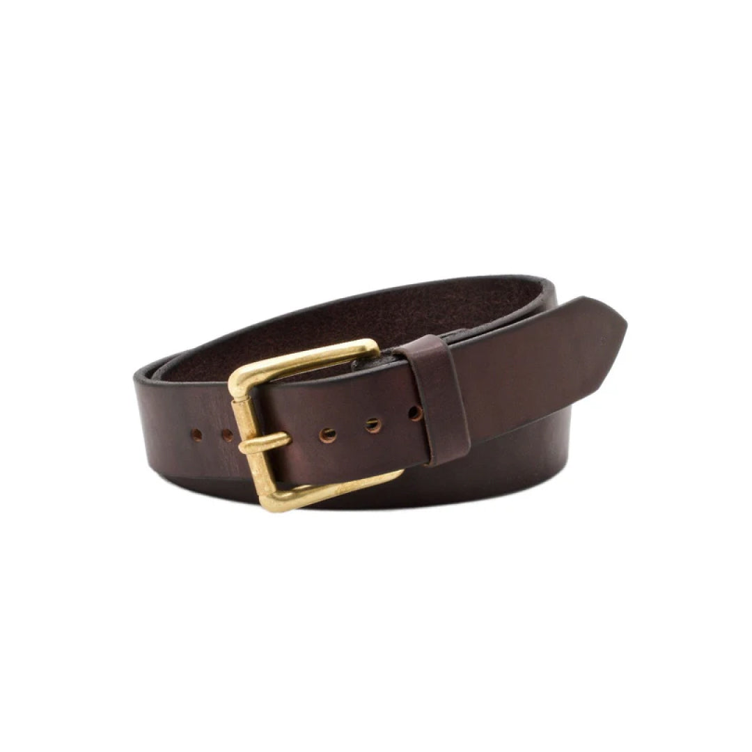 Men's Dark Brown Classic Espresso Leather Belt