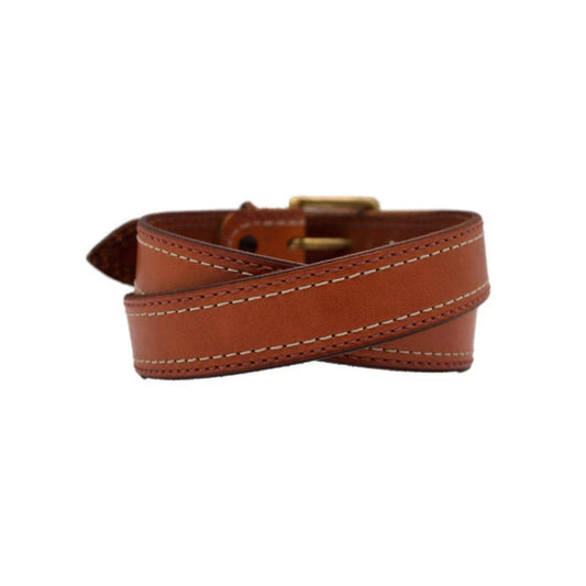 Men's Brown Belmont Leather Belt-Men Leather Belts-Premium Leather Store