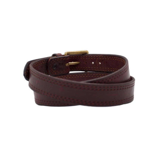 Men's Red Sequoia Leather Belt-Men Leather Belts-Premium Leather Store